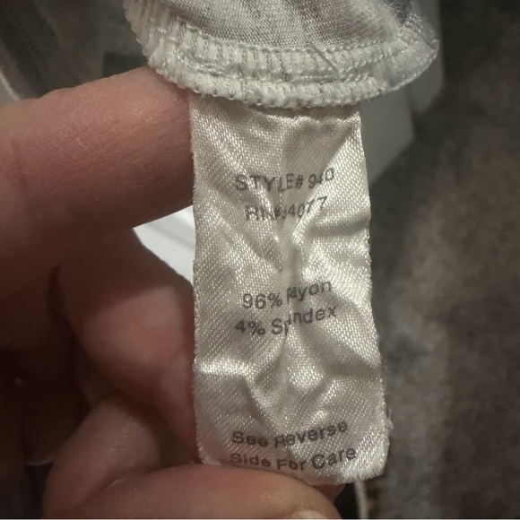 CAbi Gray Striped Long Sleeve Top Small | V-Neck Soft Rayon Stretch Casual Tee - Picture 6 of 8